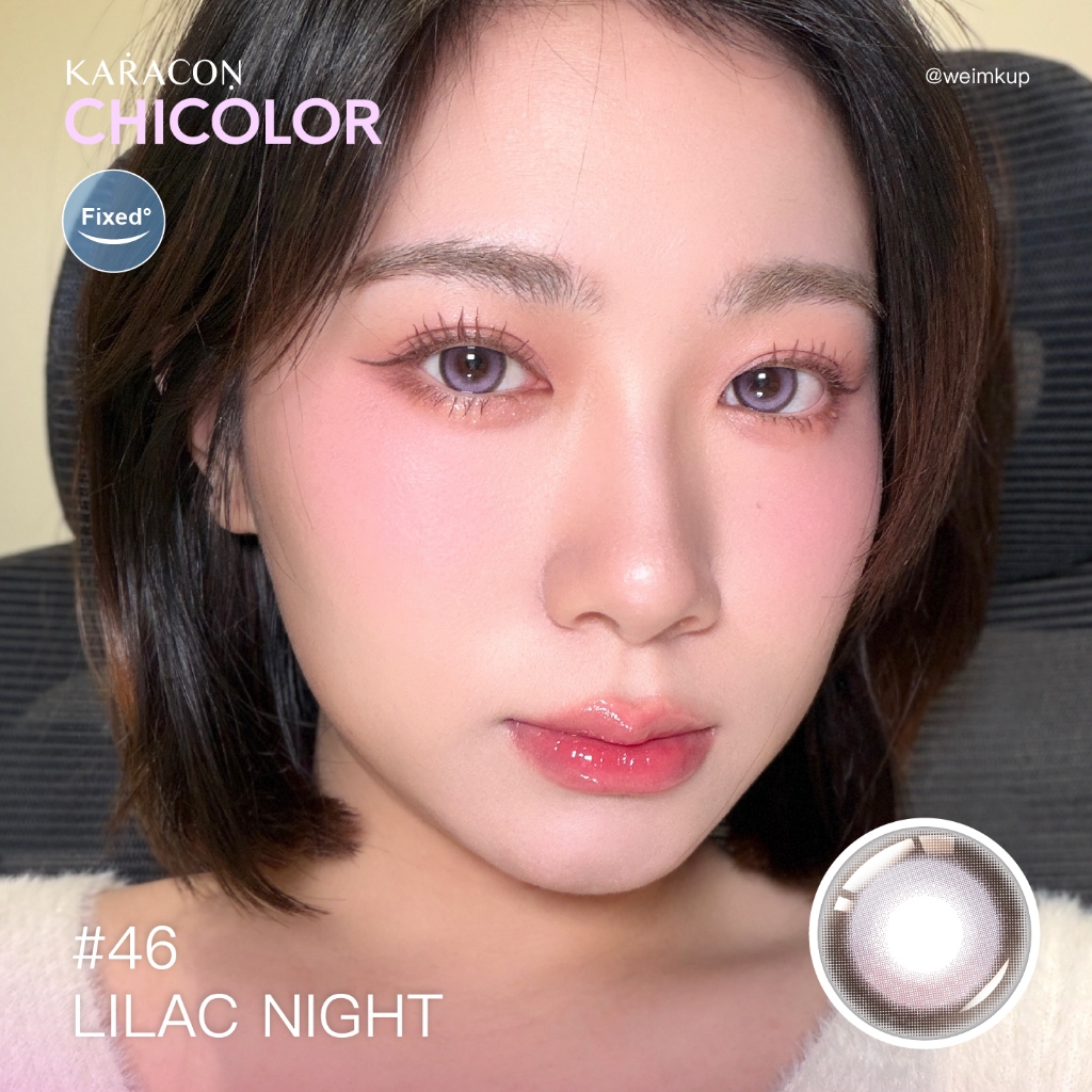 [Lens 1 Ngày] - Lens Highlight Khóa Trục KARACON CHICOLOR -#46 Lilac Night (2 Chiếc)