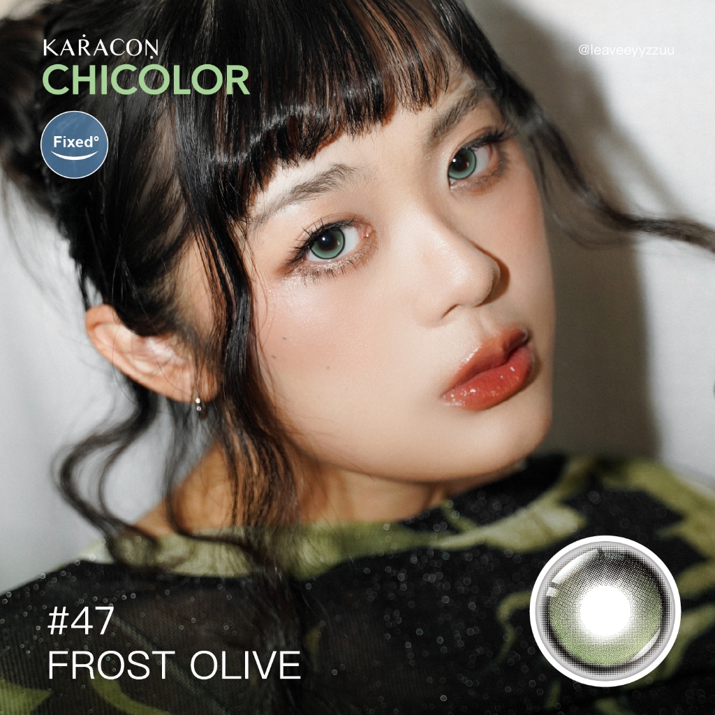 [Lens 1 Ngày] - Lens Highlight Khóa Trục KARACON CHICOLOR - #47 Frost Olive (2 Chiếc)