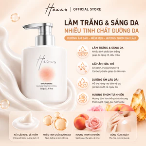 Sữa dưỡng thể sáng da HEXZE 350g, dưỡng ẩm, dưỡng sáng, không bết dính hương thơm tự nhiên
