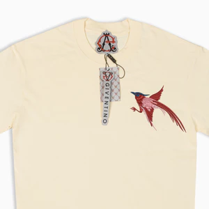 Áo Thun thêu Chim Art 5 màu Áo thun Localbrand Cotton 245 gsm ( Chim 2 Đỏ )
