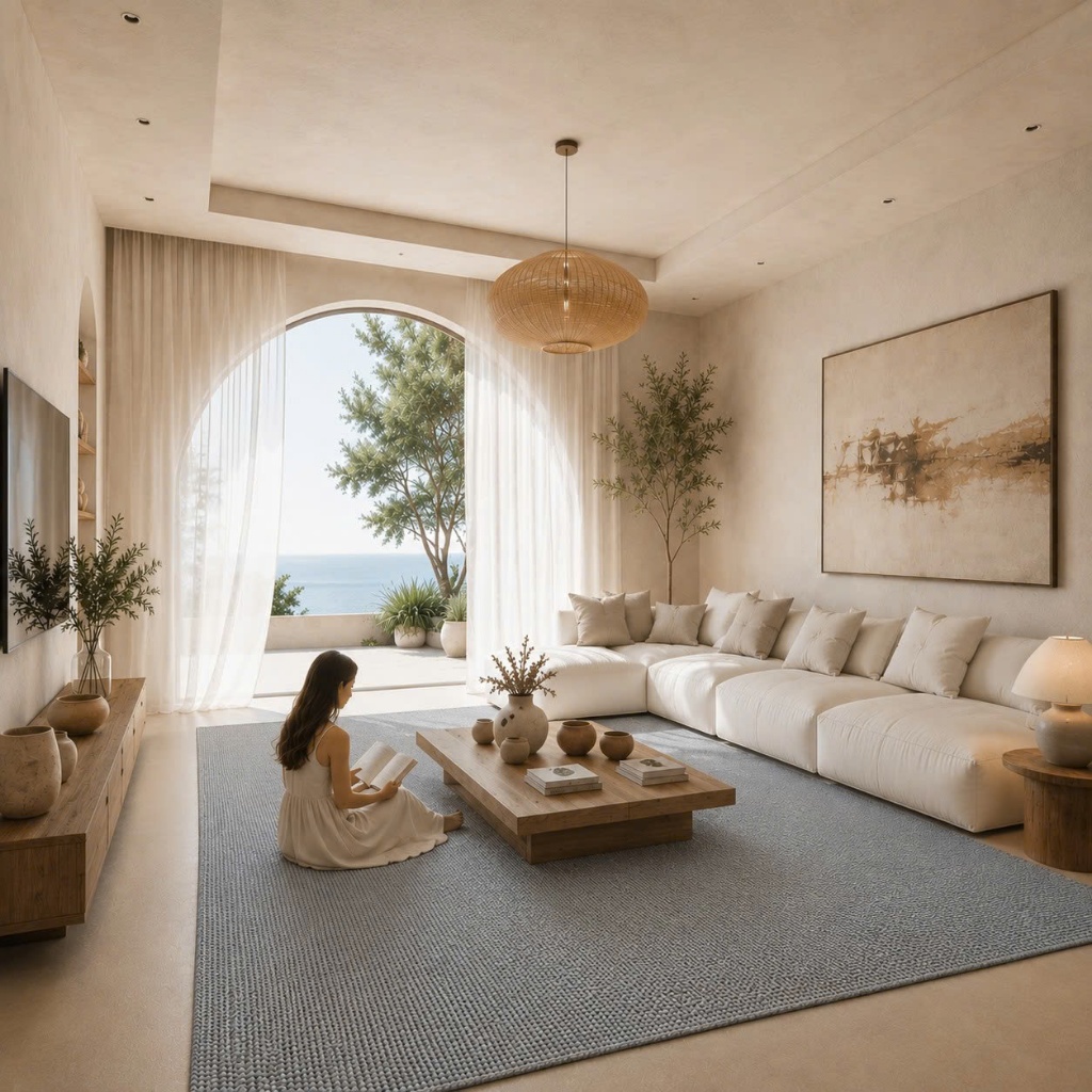 Thảm Dệt Đế Cao Su MemminCarpet Chống Trơn Trượt Phong Cách Hiện Đại Và Sang Trọng, Giúp Căn Phòng Hút Mắt Hơn