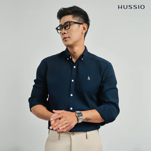 Áo Sơ Mi Độn Vai chất liệu Oxford cao cấp, form regular thoải mái, sang trọng lịch lãm - HUSSIO