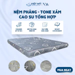 Nệm Cao su tổng hợp Việt Mỹ màu Xám, nệm Cao su giá rẻ đủ kích thước kết hợp vải Gấm thoáng khí — ảnh 1
