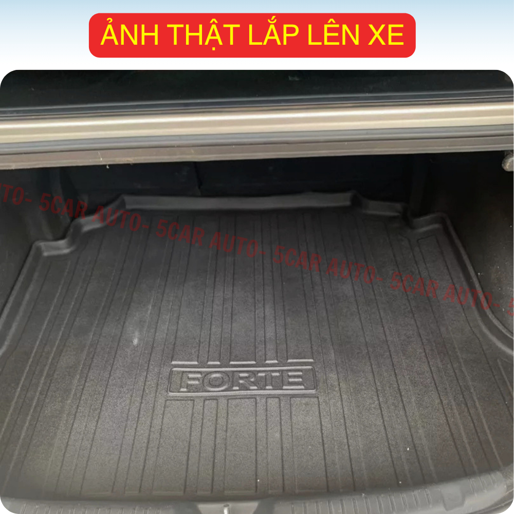 LÓT CỐP xe Kia Forte/ Cerato 2007 - 2012, nhựa dẻo siêu đẹp, siêu bền, chống thấm nước, không mùi, vừa khít xe