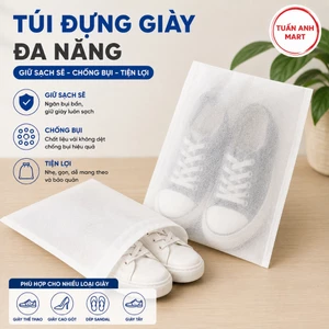 Combo 30 cái Túi đựng giày đa năng có dây rút màu trắng TG001