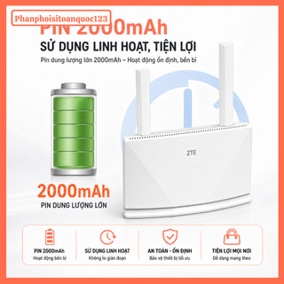 Router Phát WiFi 4G LTE ZTE K10 – Tốc Độ 150Mbps – Pin 2000mAh – Kết Nối 32 Thiết Bị – Có Cổng LAN
