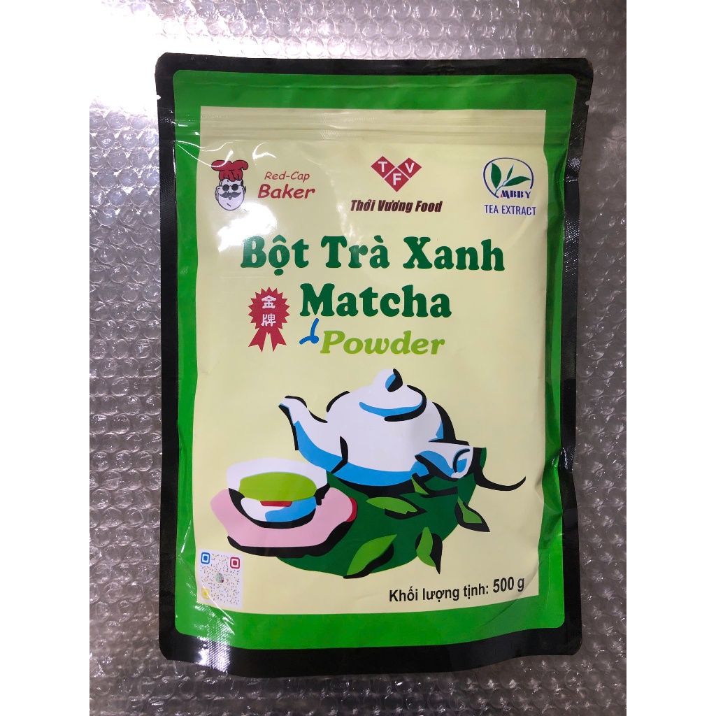 Bột Matcha - bột Trà Xanh 500g, Mũ đỏ (Hà Nội)