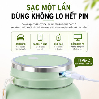 Máy xay sinh tố cầm tay Xiao miQcooko, NÂNG CẤP PIN 2600 mAh, lưỡi dao 18 cánh, công suất 80W- TẶNG kèm nắp uống