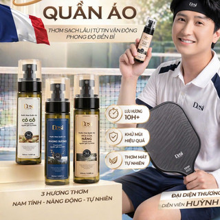 [Sale 50%,combo 3 chai]  Nước Hoa Quần Áo Desi Thơm Lâu, Xịt Khử Mùi Cơ Thể Thơm Tự Nhiên Dành Cho Dân Thể Thao Chai 100