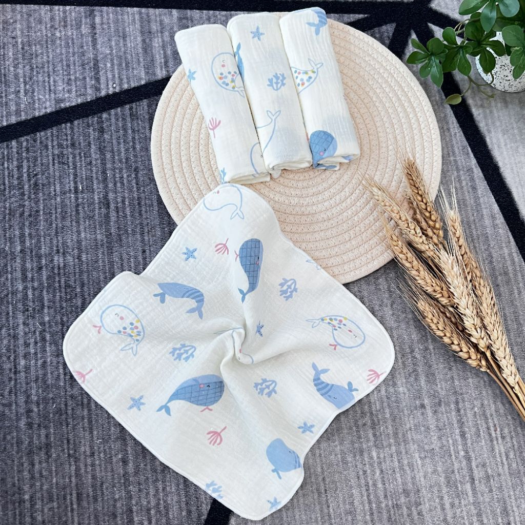 [ Set 5/10 ] Khăn Sữa Cho Bé Sơ Sinh Xô Muslin 2 Lớp Siêu Mềm Thấm Hút  -  An Nhi Baby