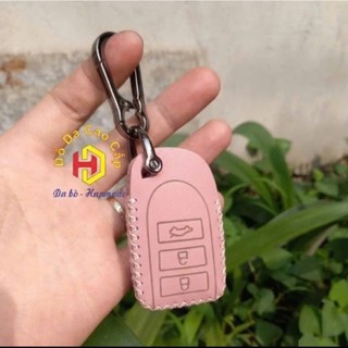 [UY TÍN] Bao da chìa khóa Toyota Vios, Yaris chìa thông minh, kèm tặng móc khóa, da bò handmade