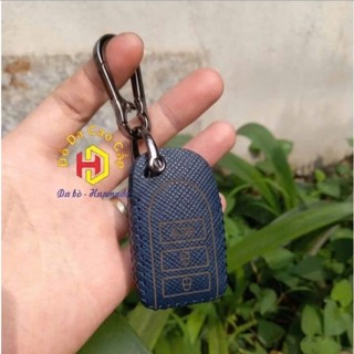 [UY TÍN] Bao da chìa khóa Toyota Vios, Yaris chìa thông minh, kèm tặng móc khóa, da bò handmade