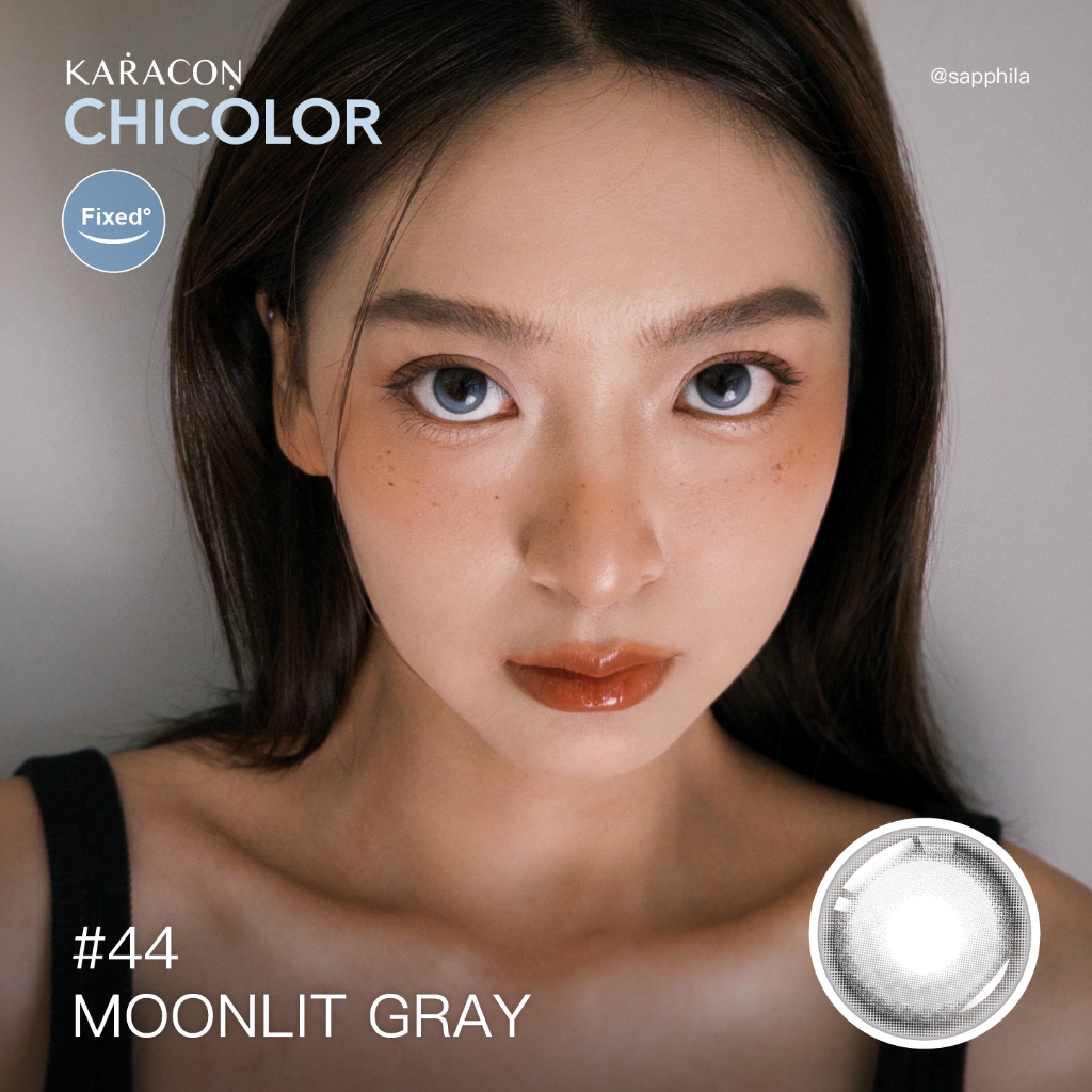 [Lens 1 Ngày] - Lens Highlight Khóa Trục KARACON CHICOLOR - #44 Moonlit Gray (2 Chiếc)