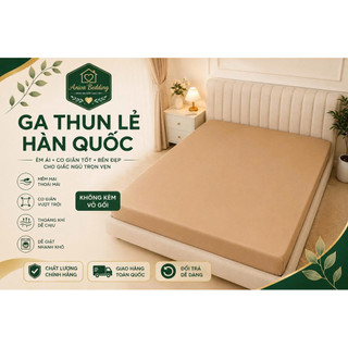 Ga Thun Lẻ Hàn Quốc Aniva Bedding Cao Cấp – Ga Bọc Nệm Bo Chun Ôm Sát Nệm Mềm Mịn Thoáng Mát Đủ Size