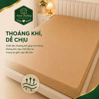 Ga Thun Lẻ Hàn Quốc Aniva Bedding Cao Cấp – Ga Bọc Nệm Bo Chun Ôm Sát Nệm Mềm Mịn Thoáng Mát Đủ Size
