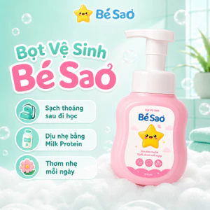 Dung Dịch Vệ Sinh Dạng Bọt Cho Bé Làm Sạch Dịu Nhẹ, Khử Mùi Vùng Kín, Giảm Hăm Ngứa