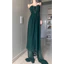 đầm dạ hội xanh rêu voan đập li mặc 2 kiểu size L 2hand