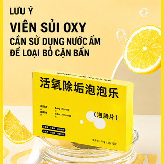 VIÊN SỦI OXY LÀM SẠCH BÌNH GIỮ NHIỆT, BÌNH NƯỚC - COMBO 2 HỘP - TẨY CẶN TRÀ, CẶN CAFE KHỬ MÙI CỐC LY