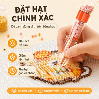 【Combo hạt xếp thủ công】Đầy đủ dụng cụ DIY gồm bảng ghép, nhíp, bàn ủi mini, giấy ủi và móc khóa trang trí.