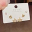 V.I.T Accessories | Set bông tai lá phong đính đá 6 chiếc (2 màu)