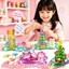 Sticker xếp chồng 3D trong suốt pha lê hoạt hình, trang trí bàn làm việc góc nhà, sticker trao đổi bé gái cute