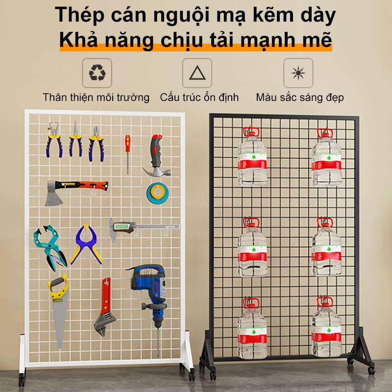 𝐎𝐥𝐢𝐟𝐞 Kệ lưới trang trí phân chia không gian đa dụng bánh xe trồng cây lưu ảnh khung thép dày bo góc không sắc cạnh