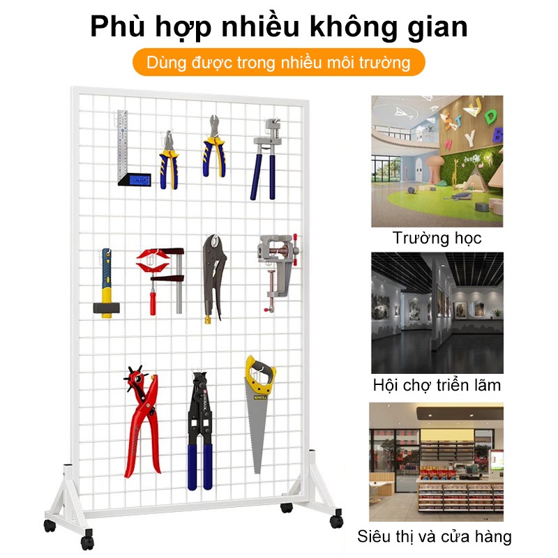 𝐎𝐥𝐢𝐟𝐞 Kệ lưới trang trí phân chia không gian đa dụng bánh xe trồng cây lưu ảnh khung thép dày bo góc không sắc cạnh