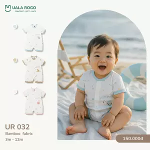 Body Liền Thân Cộc Chất liệu Bamboo Mềm Mát Thấm Hút Cho Bé Trai Bé Gái 3-12M UR 032
