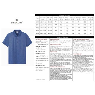 [T7_SALE 20%_HT] Áo Polo Nam Thiết Kế Hoạ Tiết 1APCH675XAH Biluxury Form SlimFit Cao Cấp Kháng Khuẩn Bền Màu