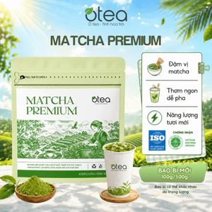 Matcha Premium OTEA 500g/100g – Bột Matcha Ceremonial Cao Cấp, Xanh Ngọc Bích, Pha Trà Đạo