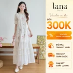 Đầm Diệp An thiết kế LA.NA DESIGN, đầm đuôi cá chất tơ hoa thêu họa tiết thướt tha, nữ tính phù hợp du lich, biển - V168 — ảnh 1