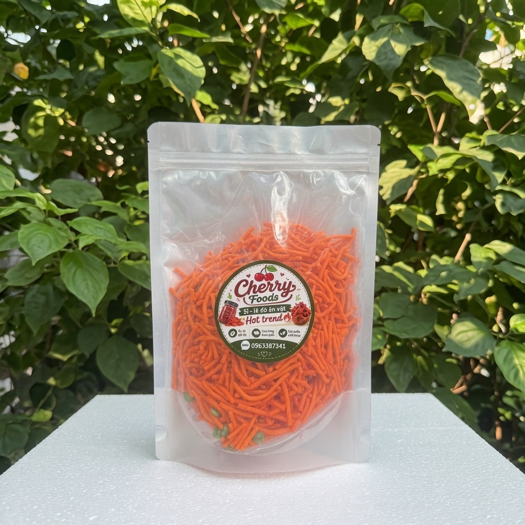 Snack Bim Bim Que Cay Đậu Hà Lan Ăn Liền, Giòn Rụm Đậm Vị Đồ Ăn Vặt Hot Trend