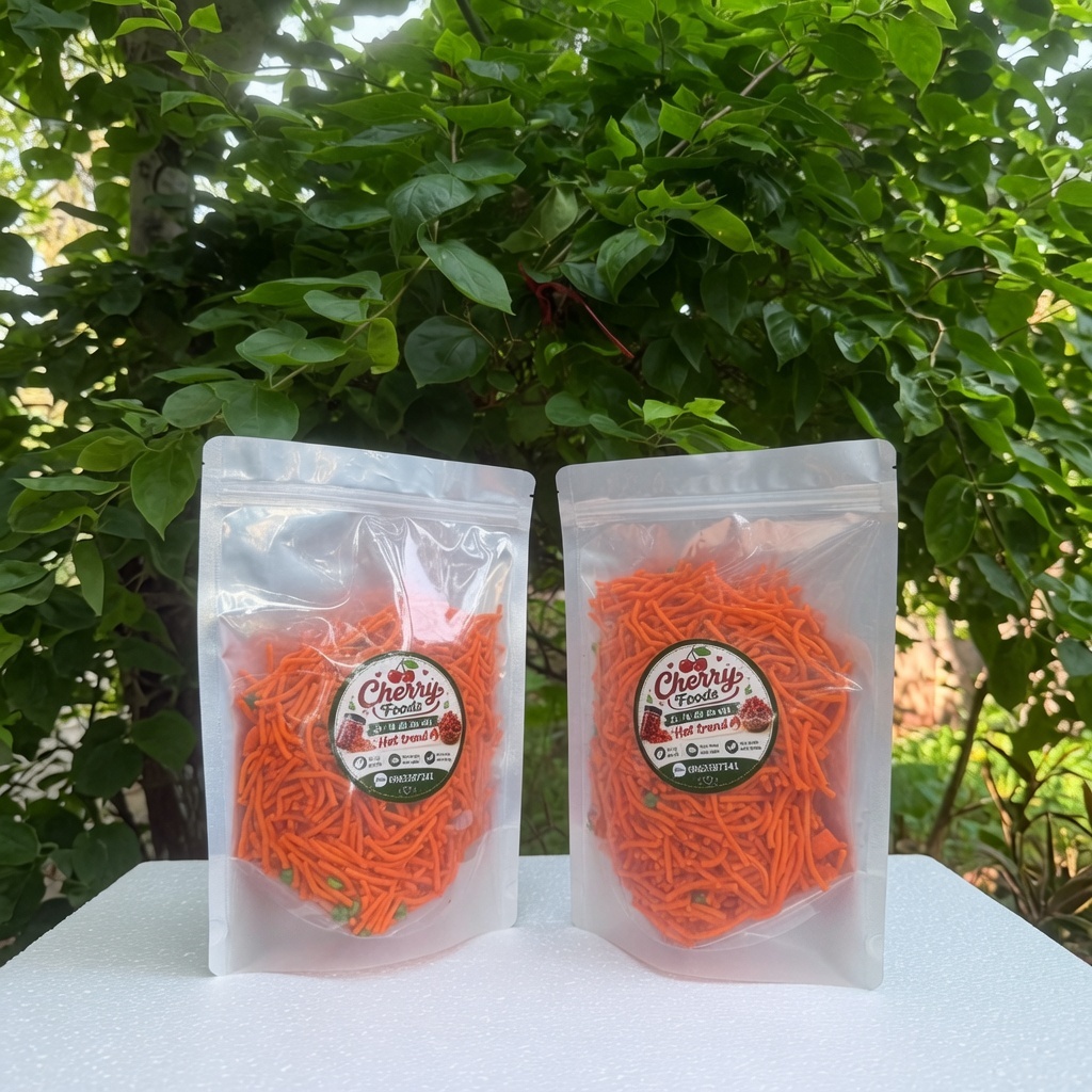 Snack Bim Bim Que Cay Đậu Hà Lan Ăn Liền, Giòn Rụm Đậm Vị Đồ Ăn Vặt Hot Trend