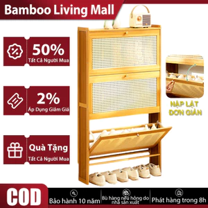 KỆ GIÀY Giá Sách Tre Góc Tường Giá Sách Treo Tường Siêu Mỏng Thiết Kế Góc Nhà Chống Đổ Ngã