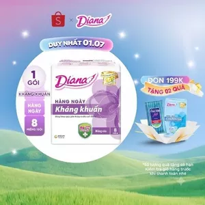 Băng Vệ Sinh Diana Sensi Hằng Ngày Kháng Khuẩn (gói 8 miếng)