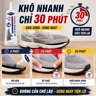 keo sửa giày dép keo dán giày Siêu Dính Cao Cấp, Chống Nước Tốt Trong Suốt An Toàn Cho Da