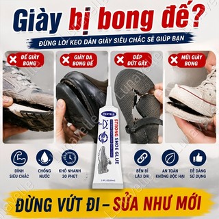 keo sửa giày dép keo dán giày Siêu Dính Cao Cấp, Chống Nước Tốt Trong Suốt An Toàn Cho Da