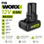 Sạc WA3803 12V 3A & Pin Worx WA3534 - Worx 12V 4A Chính Hãng ( Bảo Hành 12 Tháng ) 1 Đổi 1