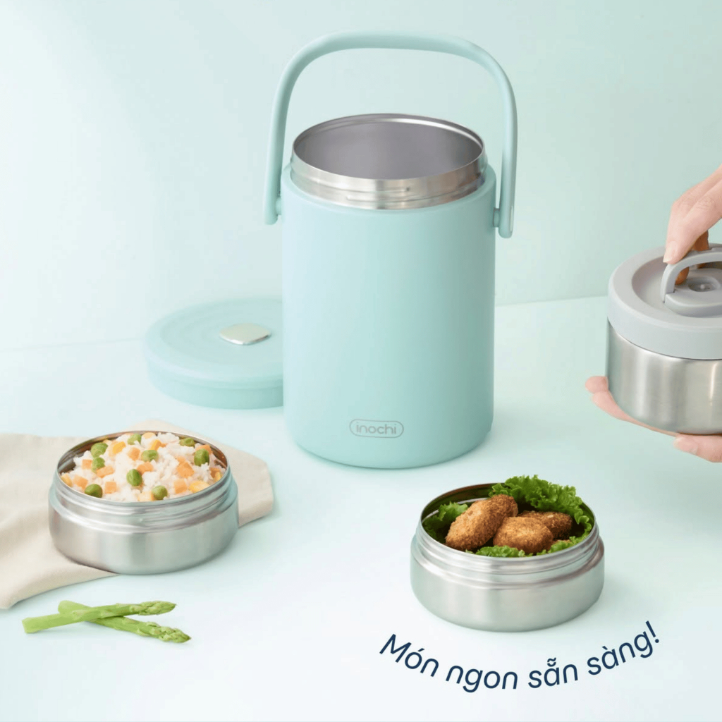 Hộp đựng thức ăn giữ nhiệt inox FUJI APPETIT 1800ml/SAVORY 1700ml INOCHI - Bền màu, an toàn, phù hợp mang đi làm, đi học
