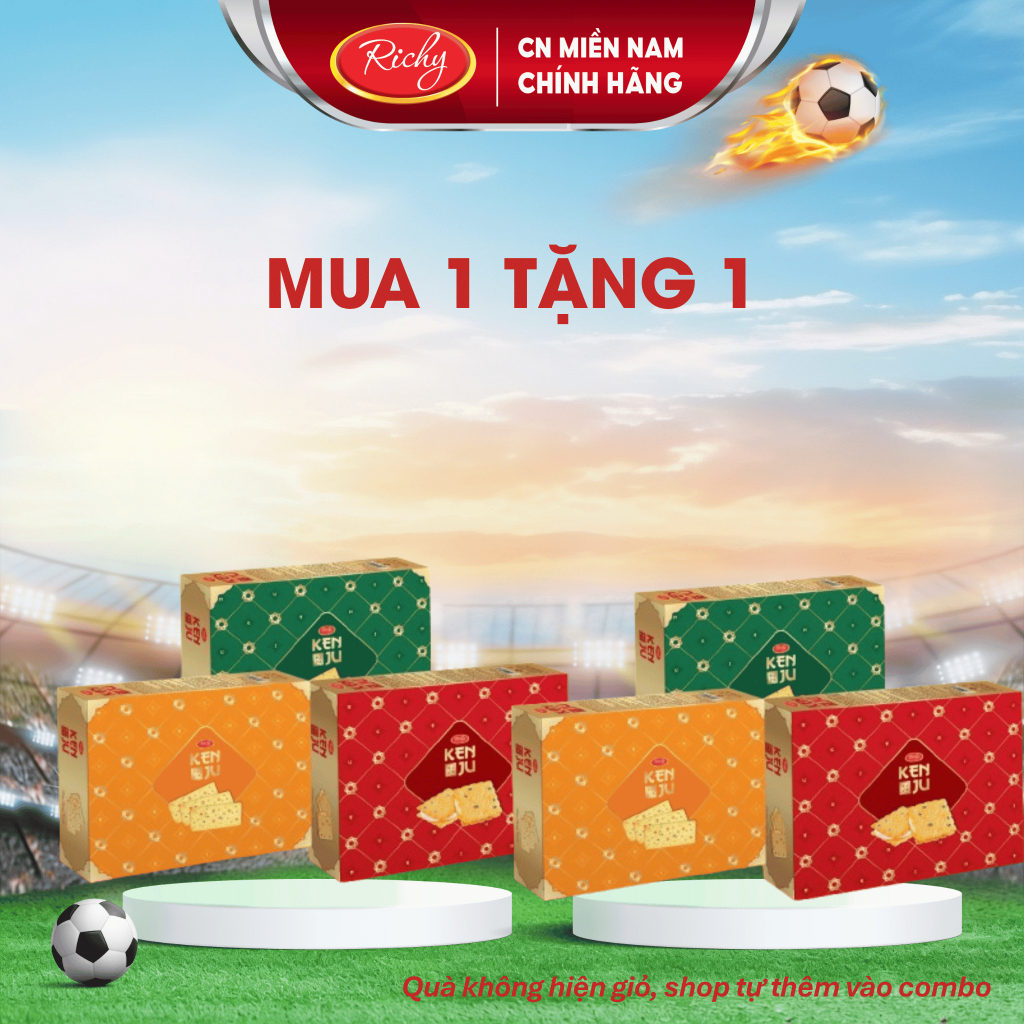[MUA 1 TẶNG 1] Hộp Bánh Tết Kenju Kim Cương, Kenju Rau Củ, Kenju Tôm, Kenju Kem Dẻo, Hộp Giấy 325g-360g