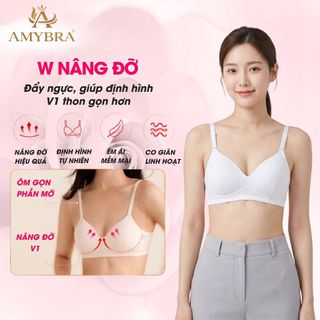 Áo ngực học sinh cấp 2, 3 không gọng, Áo lót nữ sinh mặc áo dài cotton mút mỏng mềm mại AMYBRA A409