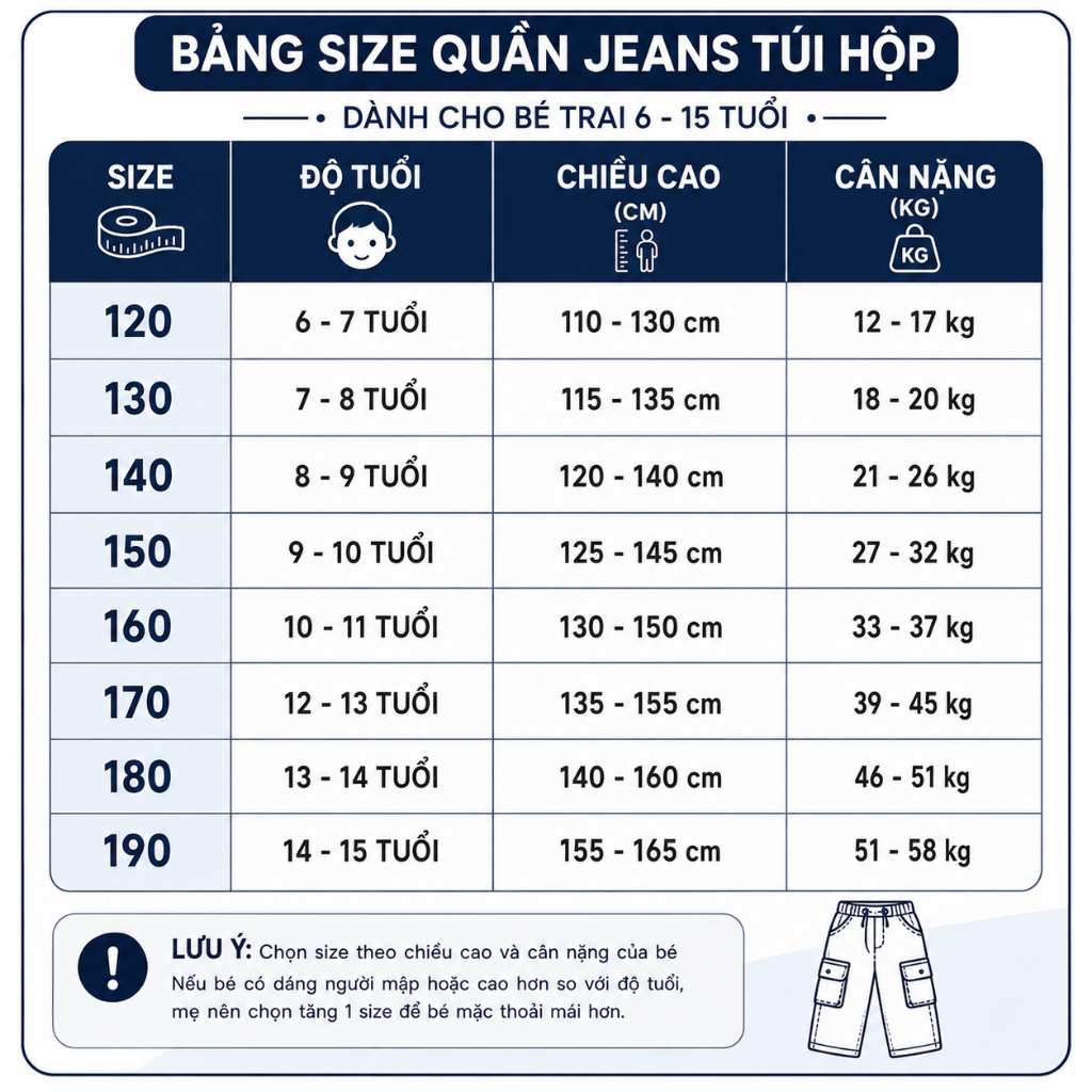 [TH029]Quần Jeans Dài Bé Trai Suông Rộng Chất Bò Mềm Co Giãn Lưng Thun Thời Trang Cá Tính 6-15 Tuổi