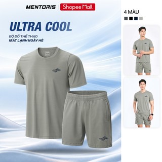 Bộ Quần Áo Nam MENTORIS, Bộ Thể Thao Vải Ultra Cool Siêu Co GIãn, Thoáng Khí, Form Tôn Dáng MBT2608