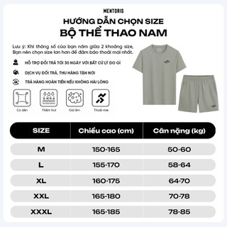 Bộ Quần Áo Nam MENTORIS, Bộ Thể Thao Vải Ultra Cool Siêu Co GIãn, Thoáng Khí, Form Tôn Dáng MBT2608
