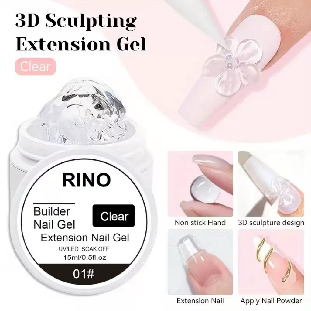 Gel Nặn Trong Suốt 3D RINO – Builder Extension Gel Clear