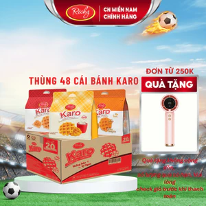 Thùng 48 bánh trứng tươi - chà bông Karo Richy 26g/gói