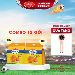 Combo 10 - 12 Bịch Bánh Mì Hoa Cúc, Bịch 3 Bánh, Bánh ăn sáng, Bánh kẹo Richy - HSD 35 ngày