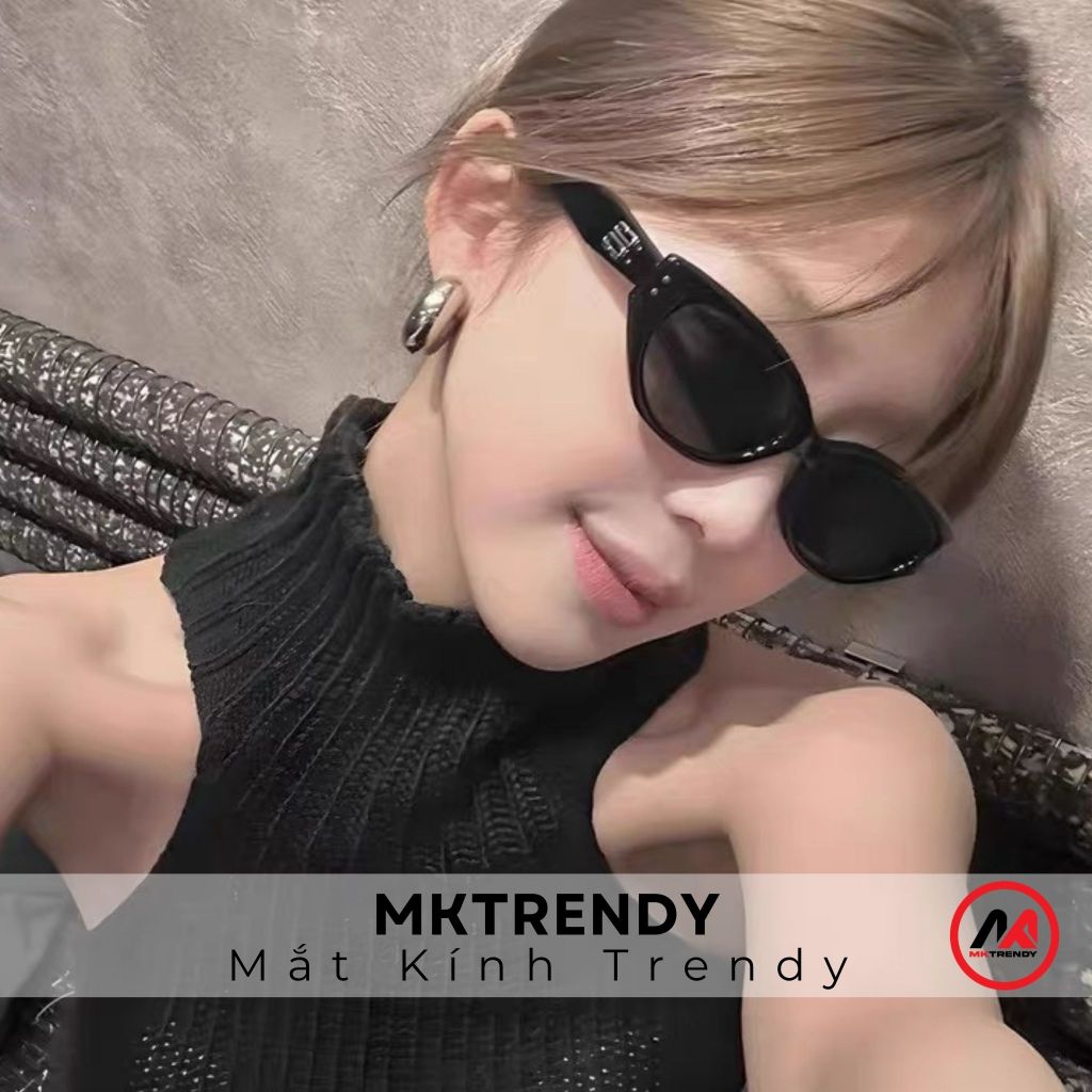 Kính râm mắt mèo MKTRENDY kính mát chống tia UV thời trang nam nữ phong cách Hàn Quốc sang trọng T838