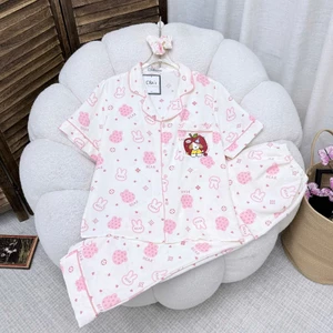 Đồ Bộ Mặc Nhà Hoạ Tiết Dễ Thương, Vải Đũi Mềm Mịn