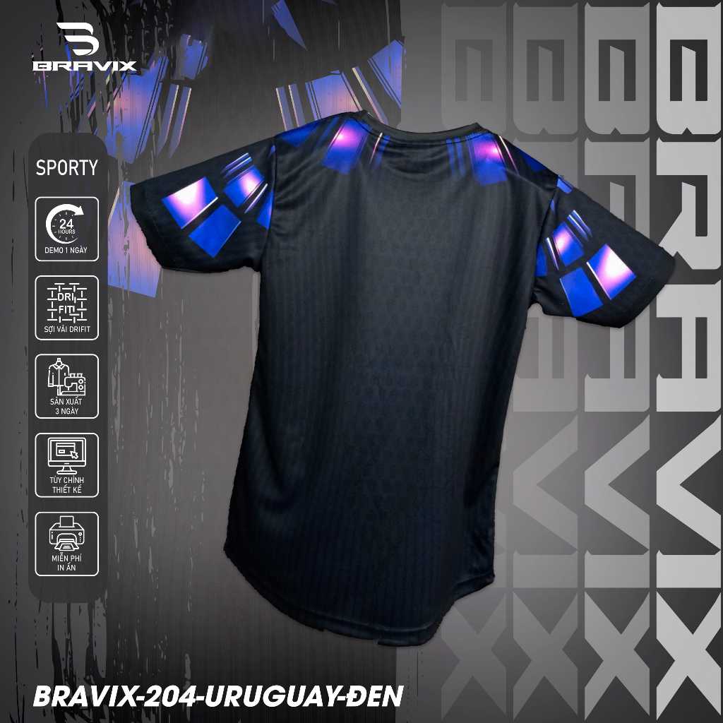 BRAVIX ÁO KHÔNG LOGO Chiến Binh Báo Đen – Bộ Quần Áo Bóng Đá Thiết Kế Độc Quyền, Concept Riêng, Vải Mè Cao Cấp, Thấm Hút